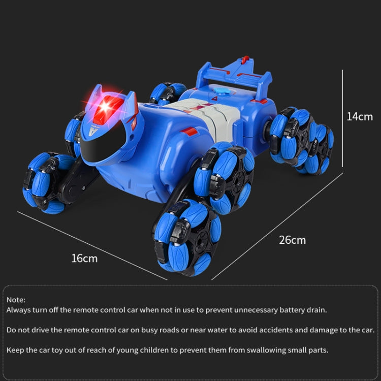 2.4G Kids Remote Control Toy Car Stunt Robot Dog Gesture Sensor Lights Music Spray Climbing Car, Color: Blue Single RC - RC Cars by buy2fix | Online Shopping UK | buy2fix