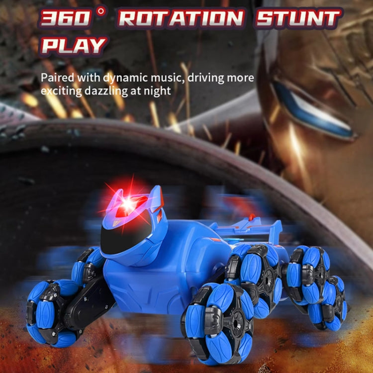 2.4G Kids Remote Control Toy Car Stunt Robot Dog Gesture Sensor Lights Music Spray Climbing Car, Color: Blue Single RC - RC Cars by buy2fix | Online Shopping UK | buy2fix