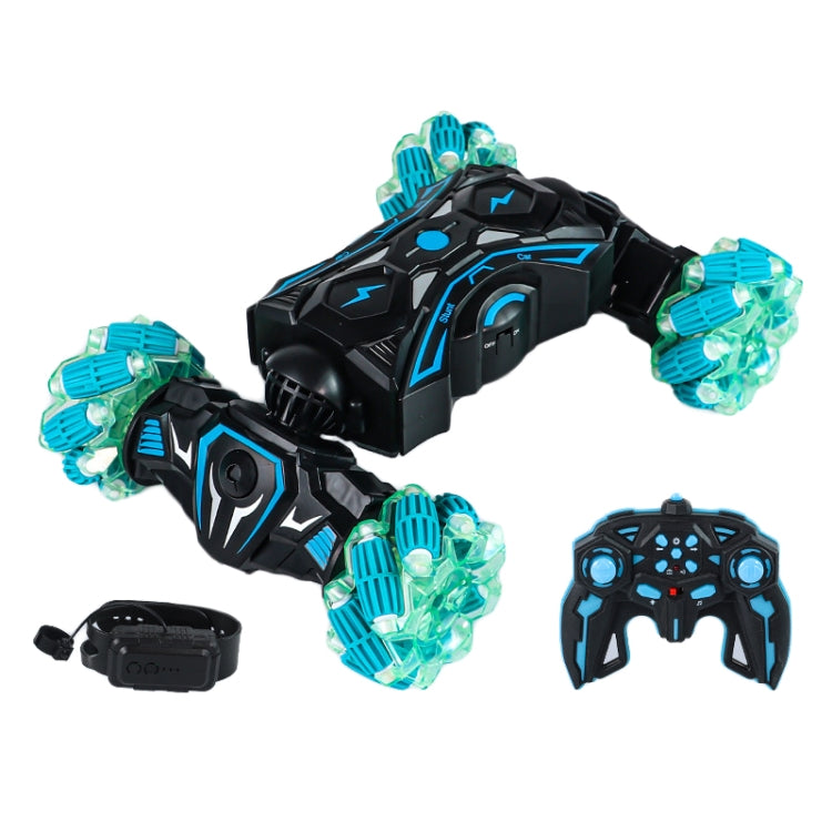 2.4G Spray RC Car Gesture Sensor Music Lights Twist Stunt Drift Car Double Side Driving Buggy Toy, Color: Handle+Watch RC Blue - RC Cars by buy2fix | Online Shopping UK | buy2fix