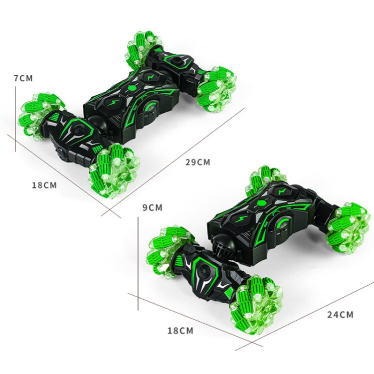2.4G Spray RC Car Gesture Sensor Music Lights Twist Stunt Drift Car Double Side Driving Buggy Toy, Color: Handle+Watch RC Green - RC Cars by buy2fix | Online Shopping UK | buy2fix