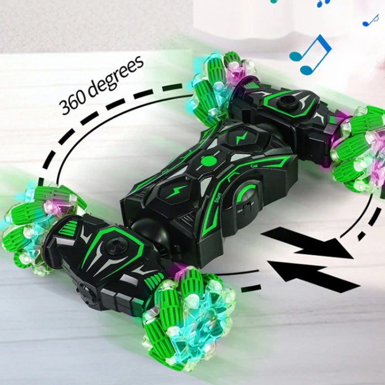 2.4G Spray RC Car Gesture Sensor Music Lights Twist Stunt Drift Car Double Side Driving Buggy Toy, Color: Handle+Watch RC Green - RC Cars by buy2fix | Online Shopping UK | buy2fix
