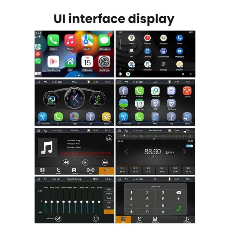7 Inch Bluetooth 5.0 Portable CarPlay Monitor, Specifications: Display + Camera - Car MP3 & MP4 & MP5 by buy2fix | Online Shopping UK | buy2fix