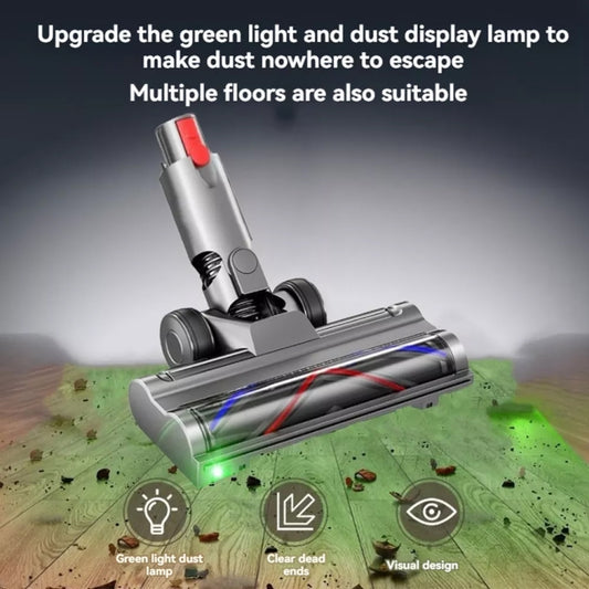 For Dyson V6 Vacuum Cleaner Lightweight Direct Drive Floor Brush Head with Dust Led Lights by buy2fix