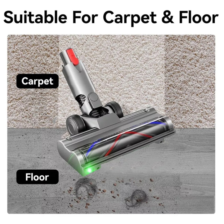 For Dyson V10 Slim / V12 Slim Vacuum Cleaner Lightweight Direct Drive Floor Brush Head with Dust Led Lights - For Dyson Accessories by buy2fix | Online Shopping UK | buy2fix