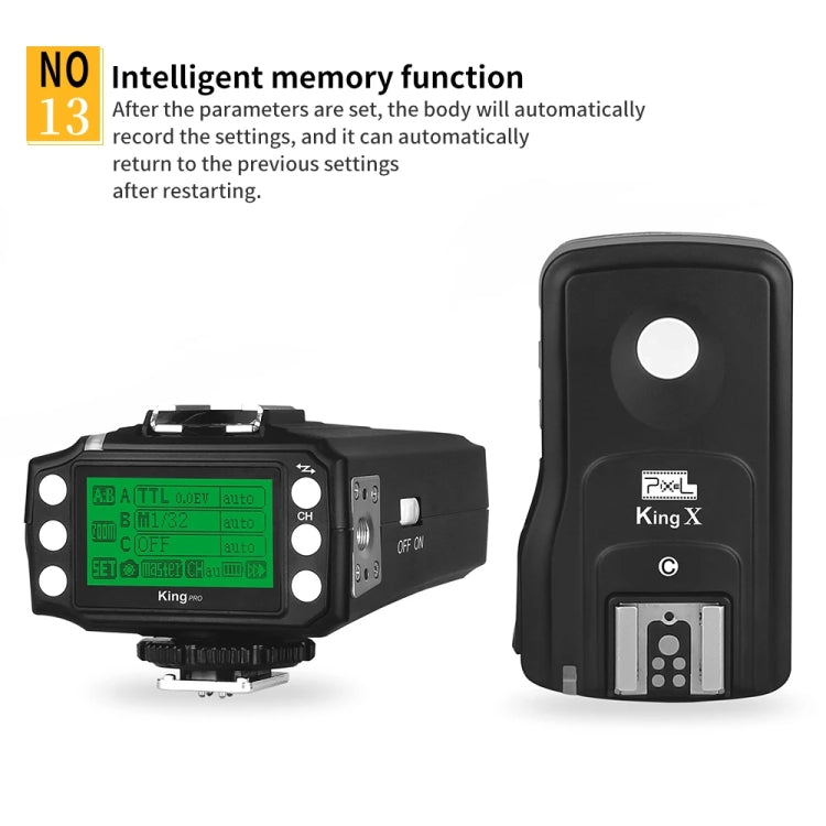 For Sony Pixel King Pro Camera Wireless Radio Flash TTL Transmitter and Receiver - Wireless Flash Trigger by Pixel | Online Shopping UK | buy2fix