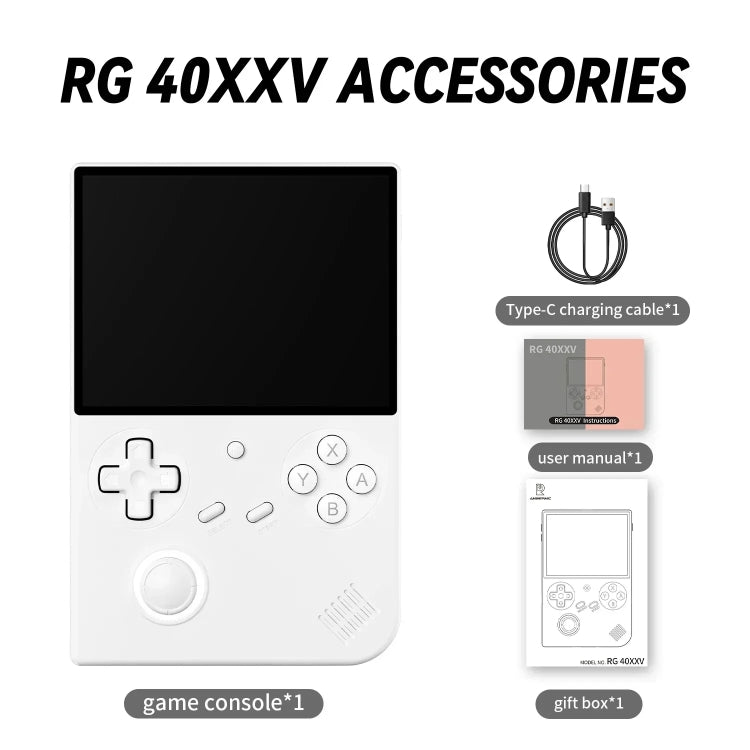 ANBERNIC RG40XXV Vertical HD Screen Joystick Game Console With Ambient Light Portable Retro Handheld Console, Size: 64GB+256GB(White) - Pocket Console by ANBERNIC | Online Shopping UK | buy2fix