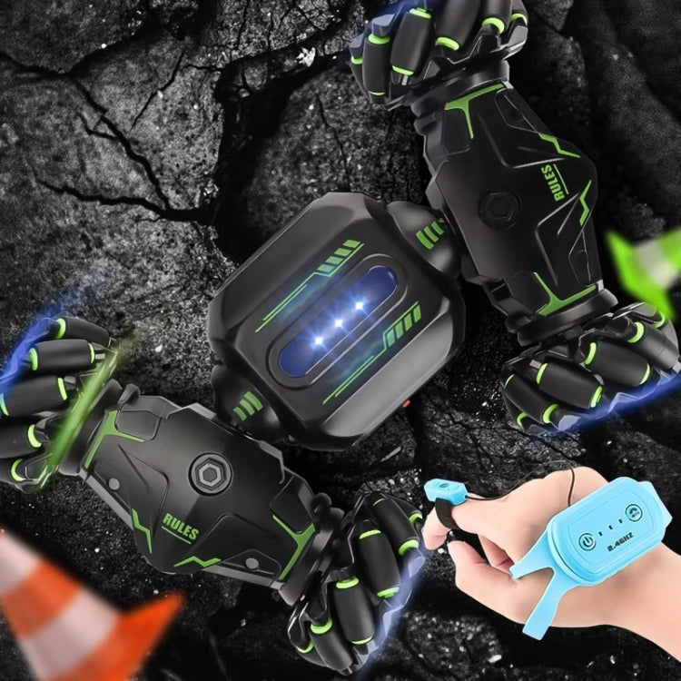 Children RC Car Toy Lights Electric Gesture Sensor Remote Control Twisting Stunt Car, Color: Green Single RC(1:12) - RC Cars by buy2fix | Online Shopping UK | buy2fix