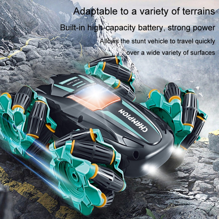 2.4G Stunt RC Car Drift Car Double-sided Racing Tumble Buggy Toy, Style: Single RC Blue Light Wheel - RC Cars by buy2fix | Online Shopping UK | buy2fix