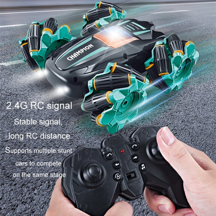 2.4G Stunt RC Car Drift Car Double-sided Racing Tumble Buggy Toy, Style: Single RC Blue Light Wheel - RC Cars by buy2fix | Online Shopping UK | buy2fix