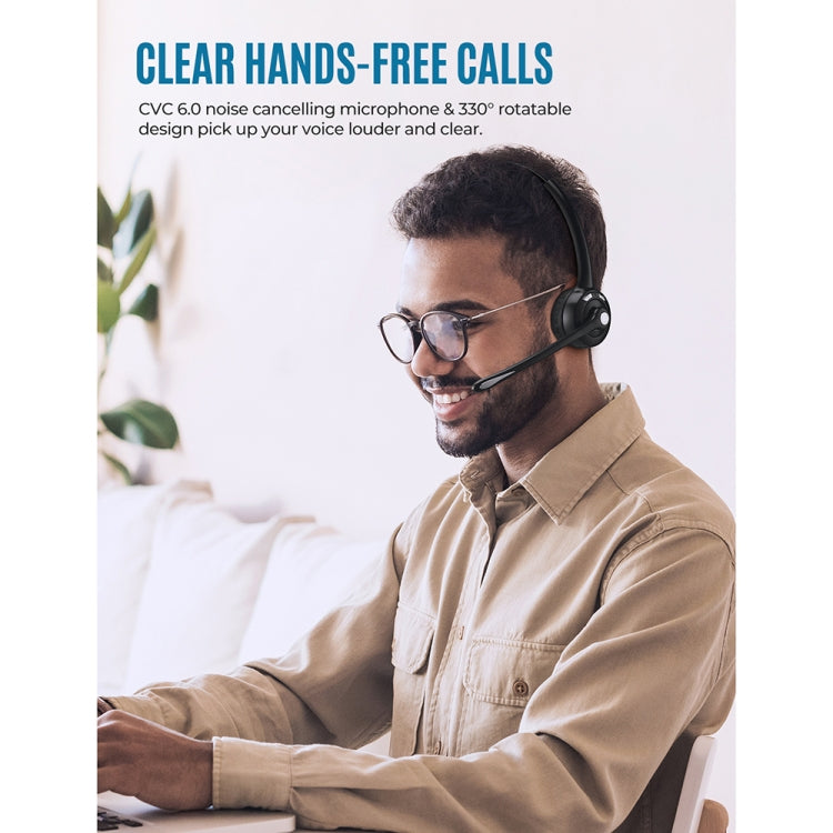 Bluetooth 5.0 Mono Wireless Business Headset Customer Service Dedicated Headset(Black) - Headset & Headphone by buy2fix | Online Shopping UK | buy2fix