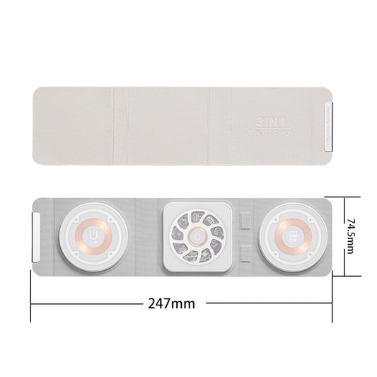 3-In-1 Magsafe Folding Wireless Charger Portable Wireless Fast Charging(Orange) - Wireless Charger by buy2fix | Online Shopping UK | buy2fix