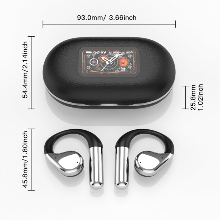 Wireless Bluetooth Earbuds with Ear Hooks OWS Open-Ear Noise-Canceling Headset(Black) - Bluetooth Earphone by buy2fix | Online Shopping UK | buy2fix