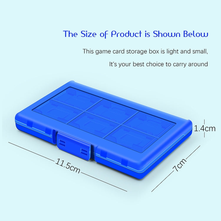 For Nintendo Switch / Switch Oled 12-in-1 Game Card Box Protective Case(Blue) - Holder by buy2fix | Online Shopping UK | buy2fix