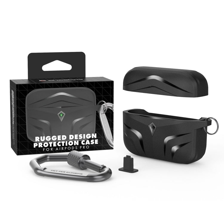 For Airpods Pro AhaStyle PT140 Diamond Edge TPU Split Drop Protection Case, Color: Green - For AirPods Pro by AhaStyle | Online Shopping UK | buy2fix