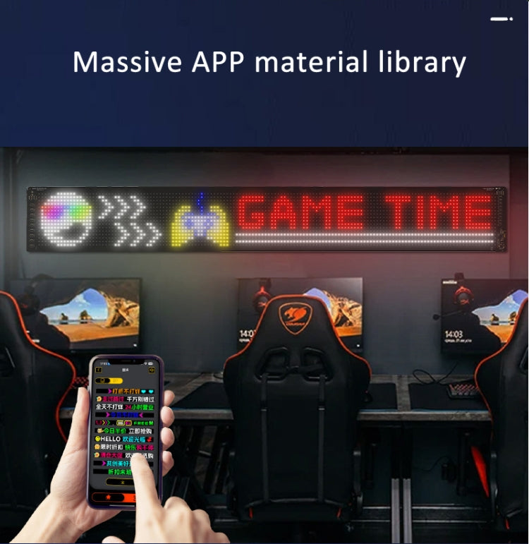LED Flexible Screen Advertising Large Screen Supports APP Bluetooth Control 35.4 x 7.6 Inch USB - Car Monitor by buy2fix | Online Shopping UK | buy2fix