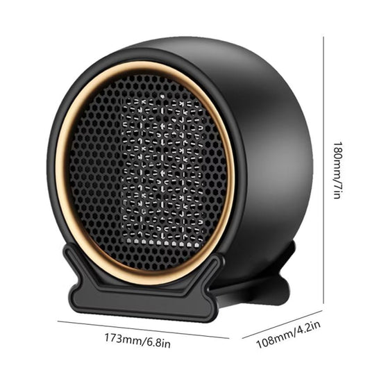 1800W Desktop High-power Two-speed Heater Household Fast Heating Heater, Spec: EU Plug(Black) by buy2fix