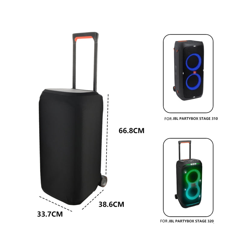 For JBL Partybox Stage 310 / 320 Speaker Lycra Dust Cover Elastic Sleeve(Black) - Protective Case by buy2fix | Online Shopping UK | buy2fix