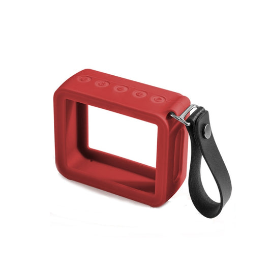For JBL GO 2 Speaker Silicone Cover with PU Hand Strap Anti-lost Audio Protective Case(Red) - Protective Case by buy2fix | Online Shopping UK | buy2fix