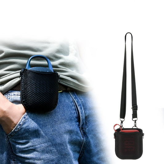For JBL Go 4 / Go 3 / Clip 5 Speaker Shoulder Bag Mesh Opening Mouth EVA Carrying Case(Black) - Protective Case by buy2fix | Online Shopping UK | buy2fix