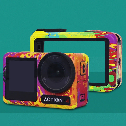 For DJI Action 4 Motion Camera Stickers All Inclusive Photo Frame Color Changing Stickers Accessories, Style: AC4-08 Circuit White - Protective Film & Stickers by buy2fix | Online Shopping UK | buy2fix