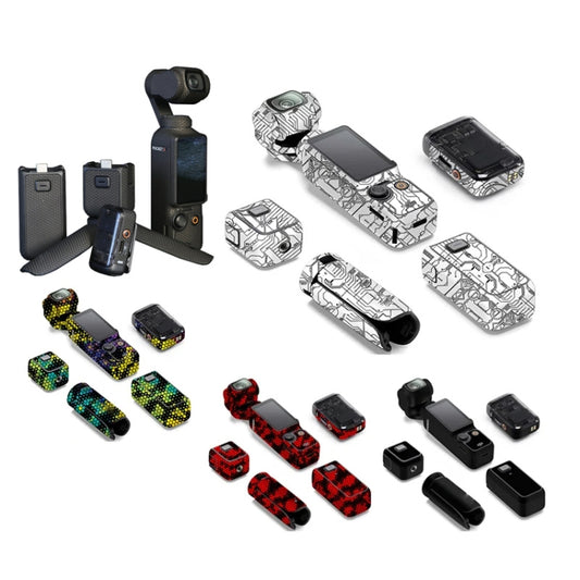 For DJI Pocket 3 Camera Stickers Anti-scratch Non-adhesive Protective Film(Circuit White) - Protective Film & Stickers by buy2fix | Online Shopping UK | buy2fix