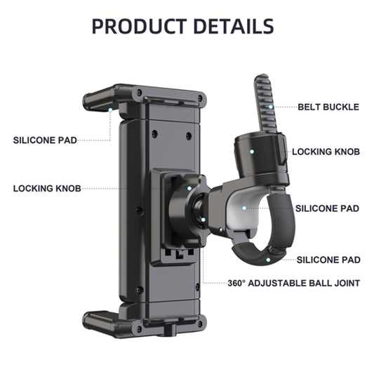 Engineering Truck Off-Road Vehicle Handrail Folding Screen Cell Phone Tablet Universal Bracket by buy2fix