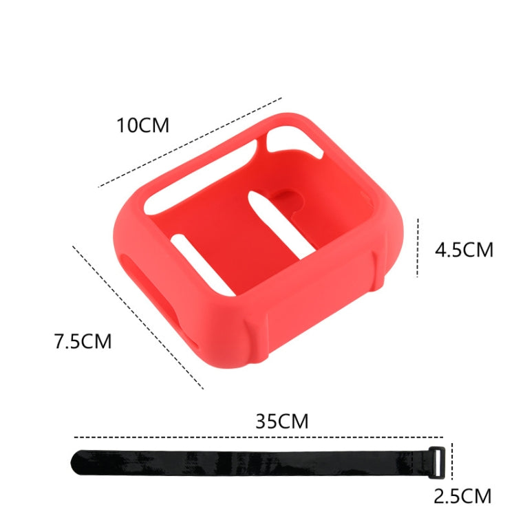 For JBL Go 4 Speaker Silicone Cover With Fixing Strap for Bike Golf Cart(Blue) - Protective Case by buy2fix | Online Shopping UK | buy2fix