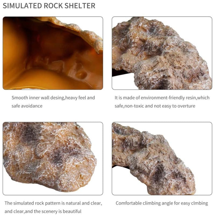 M Reptile Simulation Rocks Hideaway House Turtle Sunbed - Reptile Supplies by buy2fix | Online Shopping UK | buy2fix