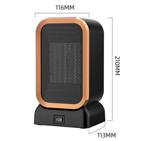 1000W High-power Household Heater Small Desktop Ceramic PTC Heating Heater, Spec: EU Plug(Black) by buy2fix