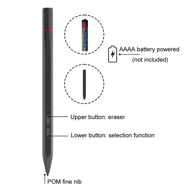 UX95 For Amazon Tablet/Chromebook Stylus 4096 Pressure Sensitive Stylus USI Protocol Pen(Black) - Stylus Pen by buy2fix | Online Shopping UK | buy2fix