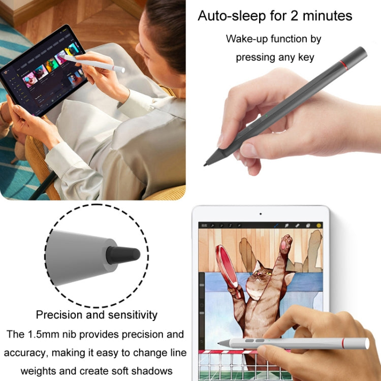UX95 For Amazon Tablet/Chromebook Stylus 4096 Pressure Sensitive Stylus USI Protocol Pen(Silver) - Stylus Pen by buy2fix | Online Shopping UK | buy2fix