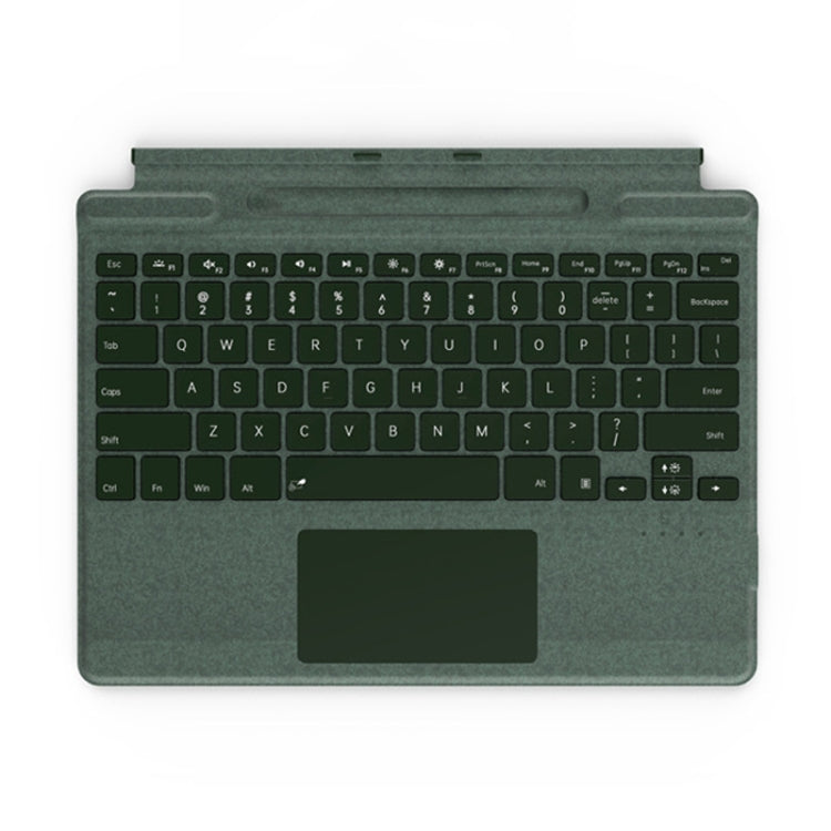For Microsoft Surface Pro 8 / 9 / X Bluetooth Keyboard Magnetic Tablet Wireless Touch Backlit Keyboard With Pen Slot(Green) - Others Keyboard by buy2fix | Online Shopping UK | buy2fix