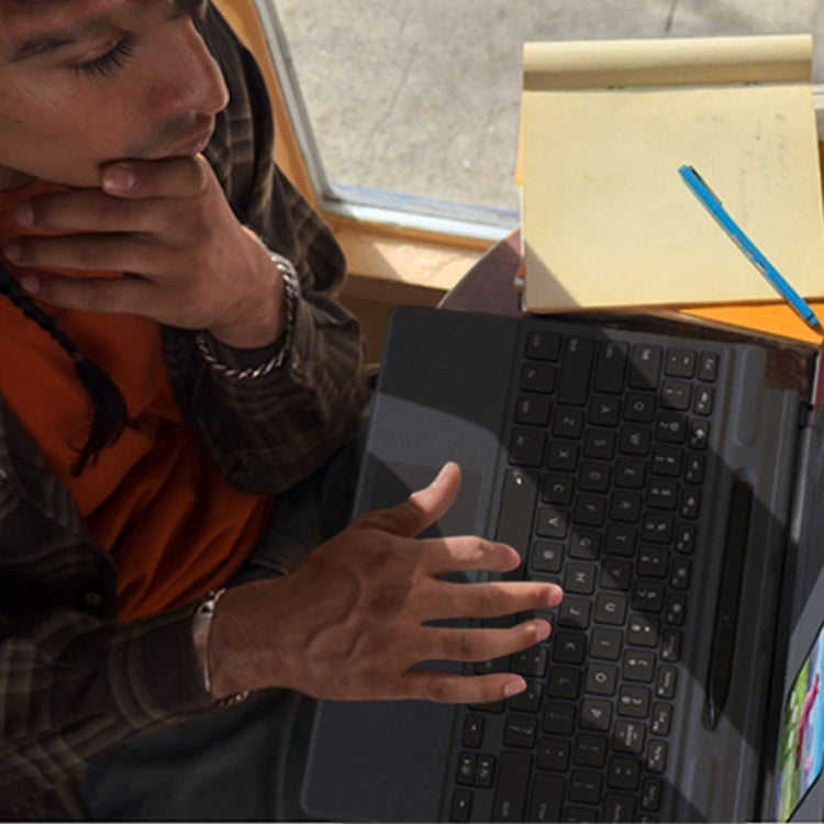 For Microsoft Surface Pro 8 / 9 / 10 / X Bluetooth Keyboard Magnetic Tablet Wireless Touch Backlit Keyboard With Pen Slot(Blue) - Others Keyboard by buy2fix | Online Shopping UK | buy2fix