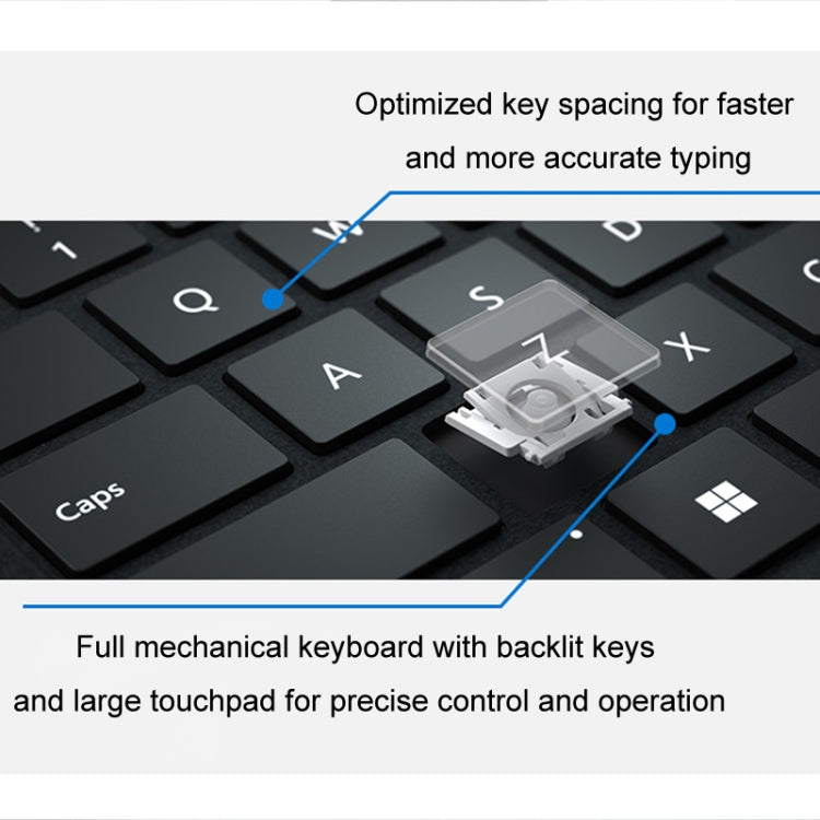For Microsoft Surface Pro 8 / 9 / X Bluetooth Keyboard Magnetic Tablet Wireless Touch Backlit Keyboard With Pen Slot(Green) - Others Keyboard by buy2fix | Online Shopping UK | buy2fix