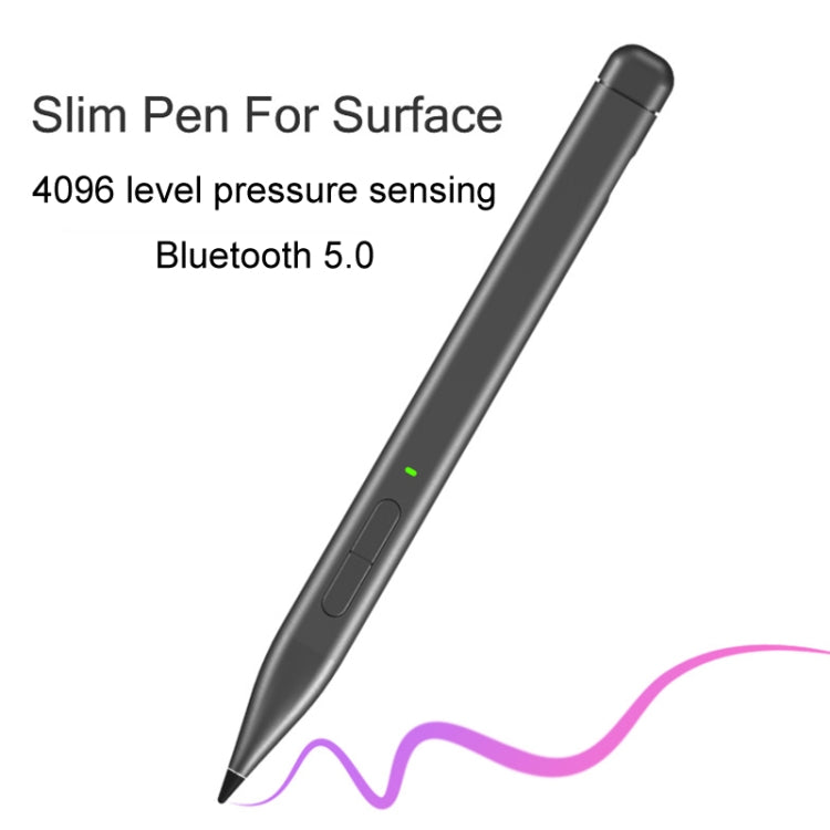 For Microsoft Surface Pro 8 / 9 / Go Laptop Stylus 4096 Pressure Sensitive Stylus Pen(Gray) - Stylus Pen by buy2fix | Online Shopping UK | buy2fix