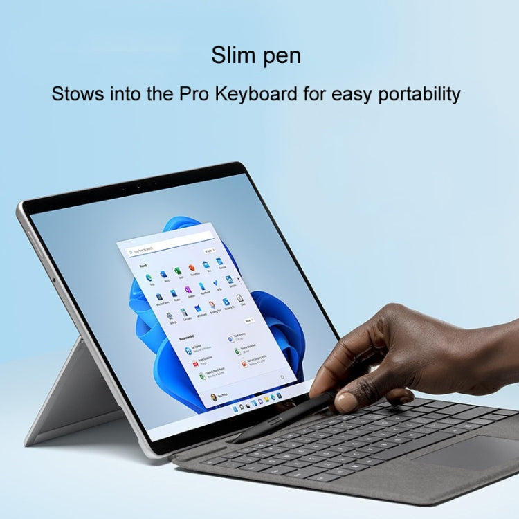 For Microsoft Surface Pro 8 / 9 / Go Laptop Stylus 4096 Pressure Sensitive Stylus Pen(Gray) - Stylus Pen by buy2fix | Online Shopping UK | buy2fix