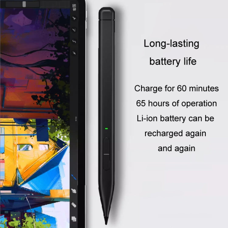 For Microsoft Surface Pro 8 / 9 / Go Laptop Stylus 4096 Pressure Sensitive Stylus Pen(Gray) - Stylus Pen by buy2fix | Online Shopping UK | buy2fix