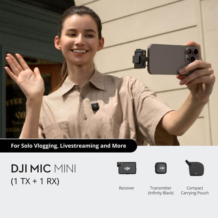 Original DJI Mic Mini (1 TX + 1 RX) - Microphone by DJI | Online Shopping UK | buy2fix