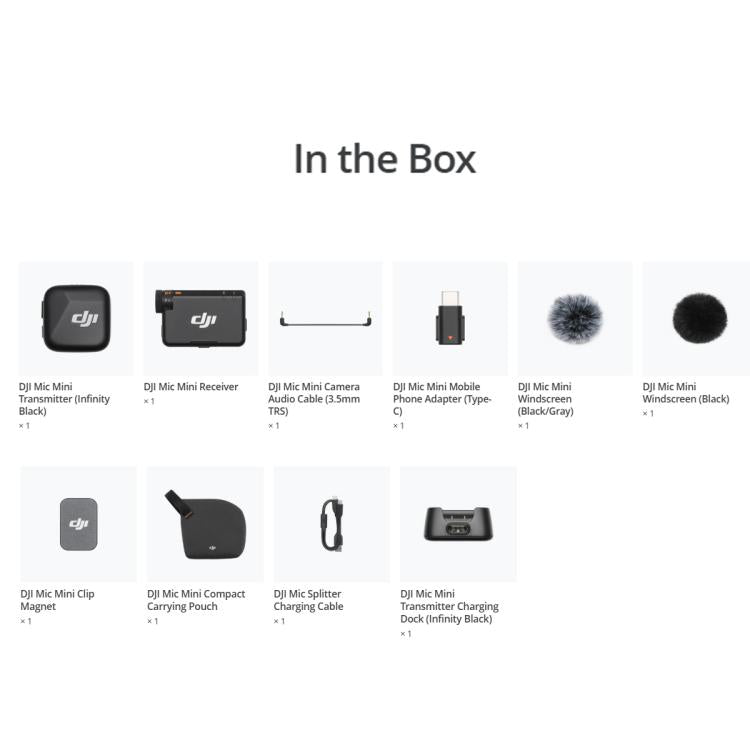 Original DJI Mic Mini (1 TX + 1 RX) - Microphone by DJI | Online Shopping UK | buy2fix