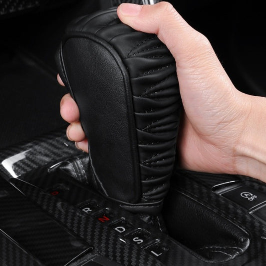 Car Universal Leather Gear Sleeve Breathable Gearshift Cover, Style: Manual Gear Yellow by buy2fix
