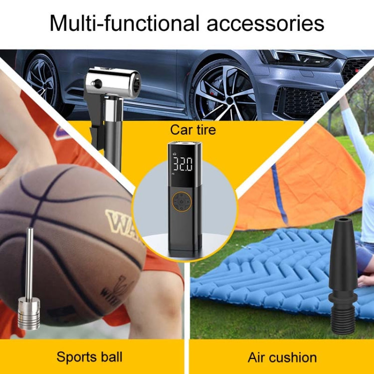 Car Portable Multifunctional Intelligent Digital Display Inflatable Pump(Black) by buy2fix