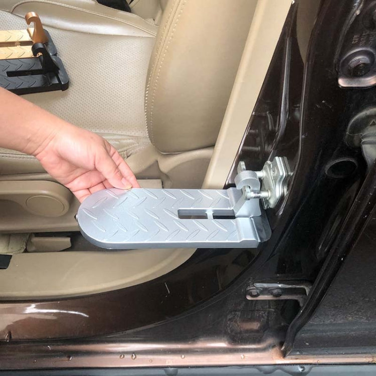Car Extension Assisted Boarding Hooks Footrests(Silver) by buy2fix