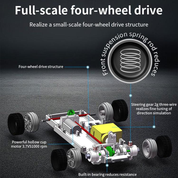 1:43 Full Scale Mini 4WD Drifting Charging Remote Control Car, Color: 4302 Blue M3 - RC Cars by buy2fix | Online Shopping UK | buy2fix