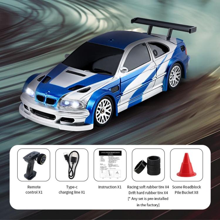 1:43 Full Scale Mini 4WD Drifting Charging Remote Control Car, Color: 4302 Blue M3 - RC Cars by buy2fix | Online Shopping UK | buy2fix