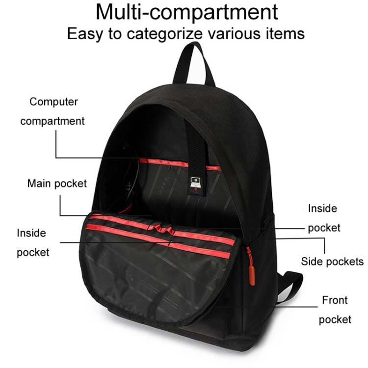 SKV B20537 Lightweight Traveling Double Shoulder Bag Large Capacity Laptop Backpack(Blue) - Backpack by SKV | Online Shopping UK | buy2fix