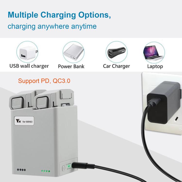 For DJI Mini 4 Pro / Mini 3 Pro / Mini 3 YX Dual-Way Charger Battery Manager With 35W US Plug - Other by YX | Online Shopping UK | buy2fix