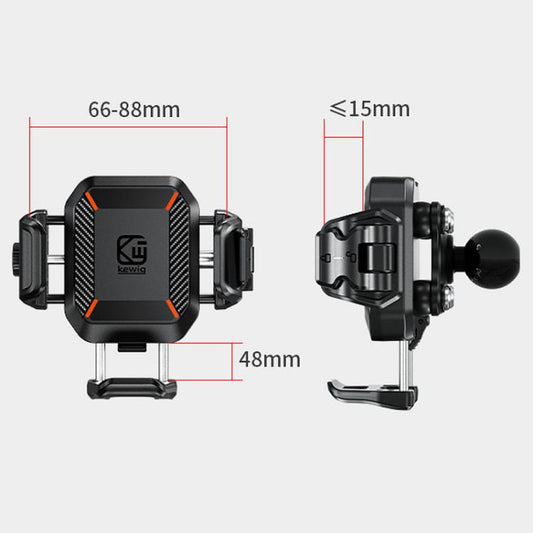 Kewig M33-C3 Outdoor Motorcycle Bike Riding Anti-Theft Shock Absorbing Cell Phone Holder(Rearview Mirror Lever) - Holder by Kewig | Online Shopping UK | buy2fix