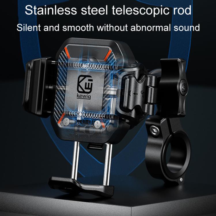 Kewig M33-C3 Outdoor Motorcycle Bike Riding Anti-Theft Shock Absorbing Cell Phone Holder(Rearview Mirror Lever) by Kewig