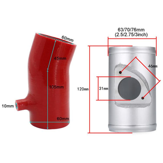 For Mazda 3 / 6 / CX-4 / Axela Car High Flow Cold Air Intake Filter, Specification: 2.0L-70-BK - Air Intake System by buy2fix | Online Shopping UK | buy2fix