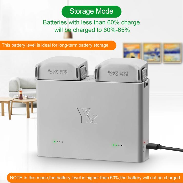 For DJI Mini 4 Pro / Mini 3 Pro / Mini 3 YX Two-Way Charger Battery Manager(Silver) - Other by YX | Online Shopping UK | buy2fix
